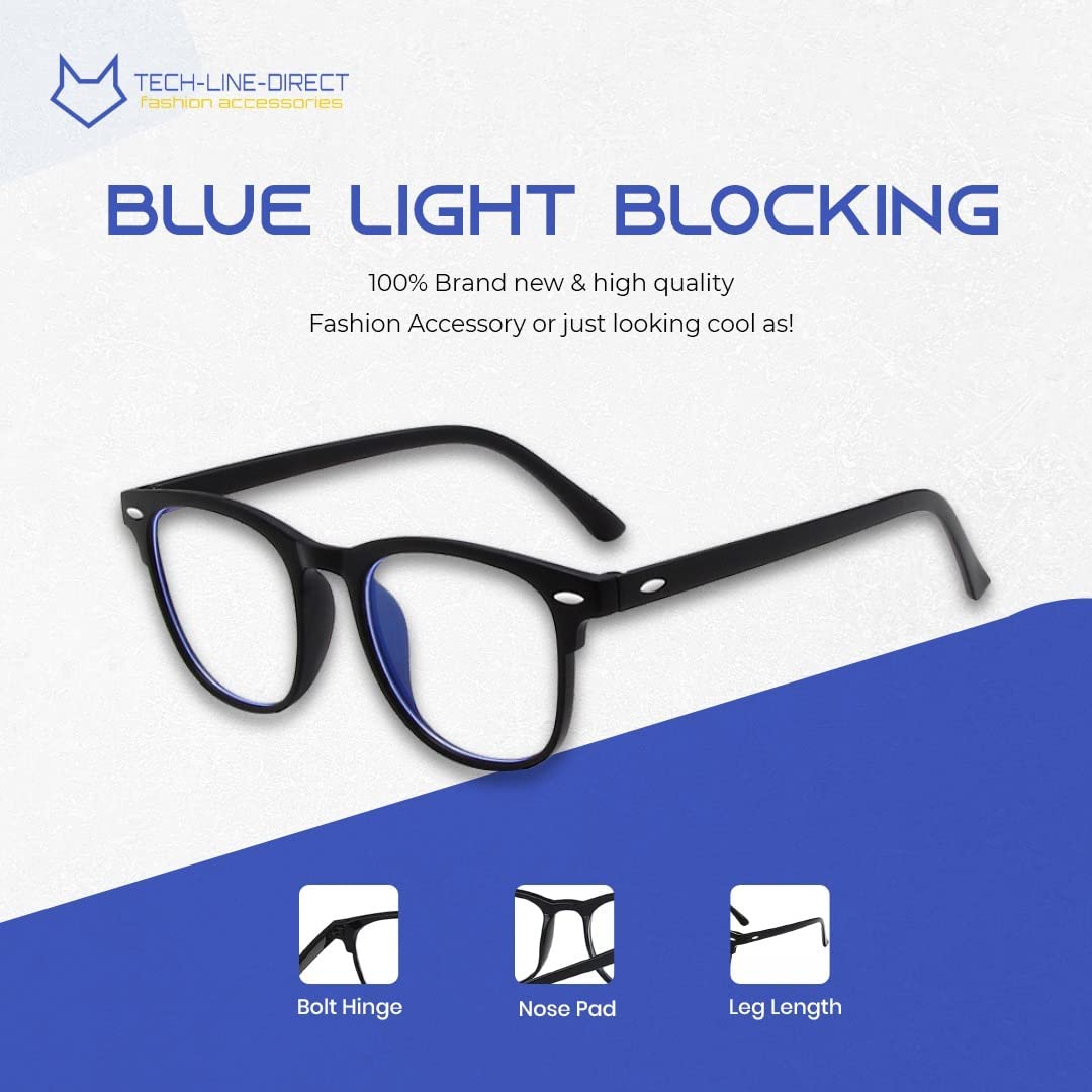 Black Vintage Retro Black Frame Clear Lens Geek Nerd Glasses Classic and Stylish For Men/Women UK