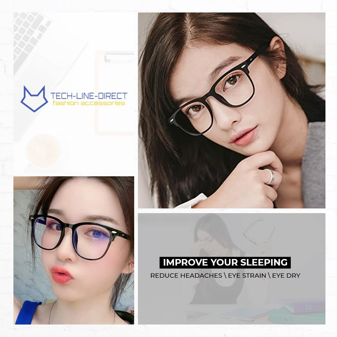 Black Vintage Retro Black Frame Clear Lens Geek Nerd Glasses Classic and Stylish For Men/Women UK