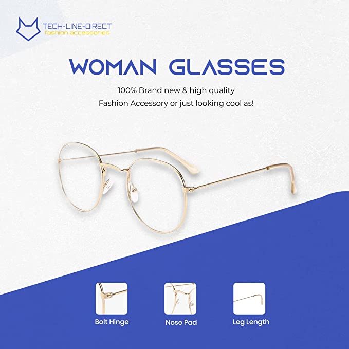 Sunglasses Women Round Glasses Metal Small Frame Eyeglasses