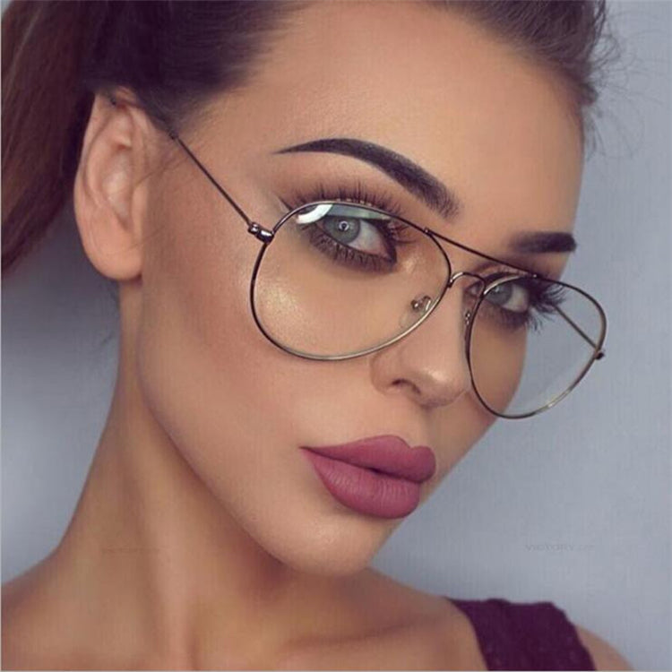 Aviation Metal Frame Anti-Blue light filter Glasses Optics Classic and Stylish Eyeglasses Transparent Clear Lens Eyeglasses