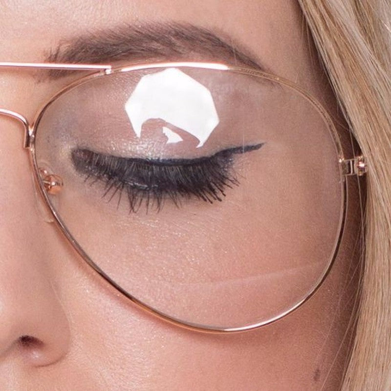 Aviation Metal Frame Anti-Blue light filter Glasses Optics Classic and Stylish Eyeglasses Transparent Clear Lens Eyeglasses