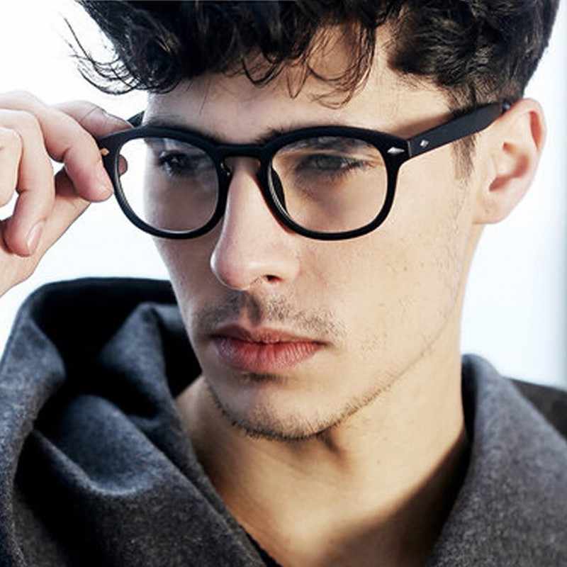 Retro Nerd Fashion Unisex Eyewear Clear Lens Fake Eye Glasses Black ROUND Frame