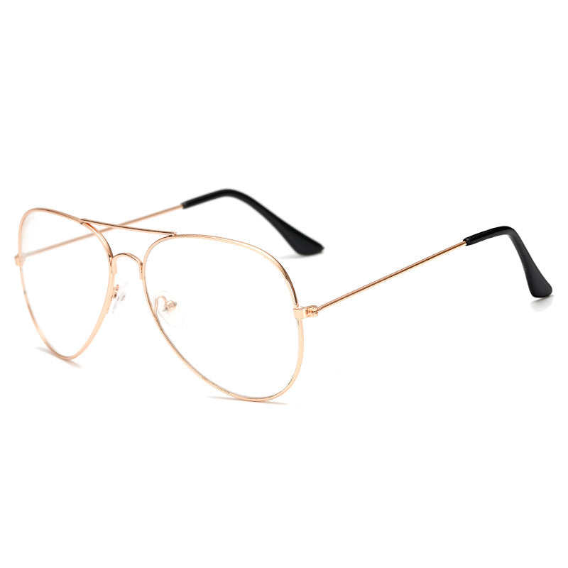 Aviation Metal Frame Anti-Blue light filter Glasses Optics Classic and Stylish Eyeglasses Transparent Clear Lens Eyeglasses
