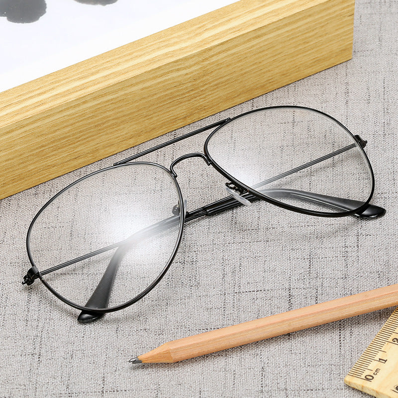 Aviation Metal Frame Anti-Blue light filter Glasses Optics Classic and Stylish Eyeglasses Transparent Clear Lens Eyeglasses