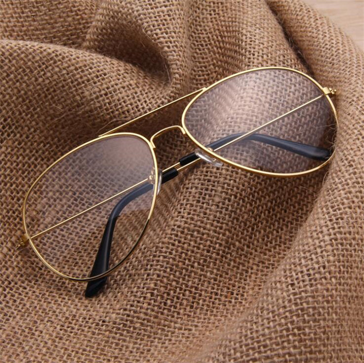 Aviation Metal Frame Anti-Blue light filter Glasses Optics Classic and Stylish Eyeglasses Transparent Clear Lens Eyeglasses