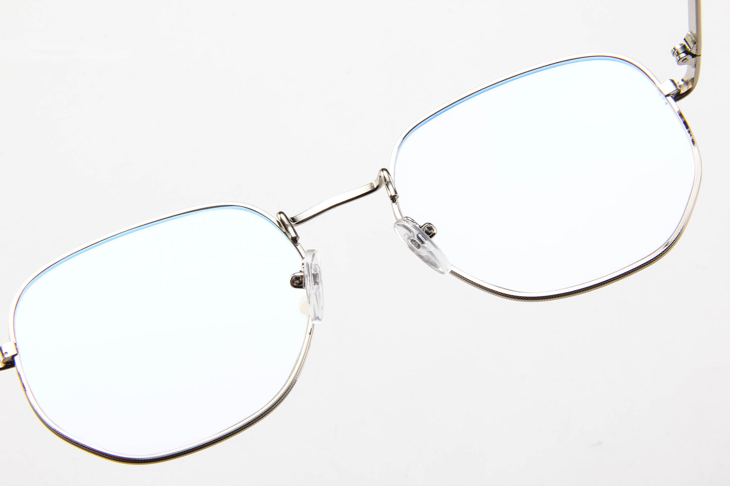 Metal Light Eyewear Oval Glasses PC Oversized Flat Glasses Womens/Mens