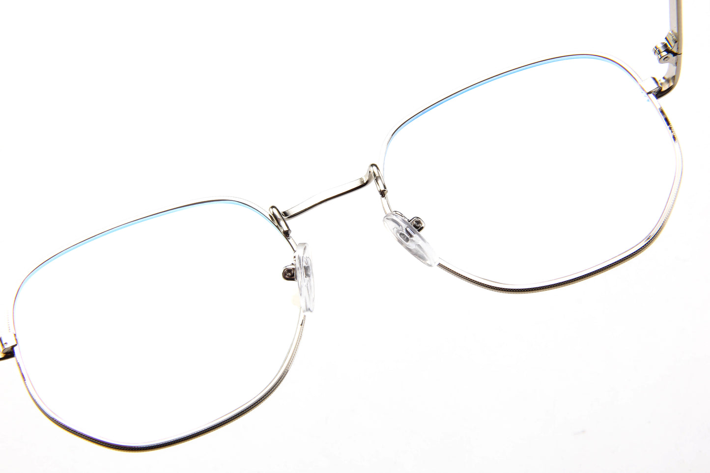 Metal Light Eyewear Oval Glasses PC Oversized Flat Glasses Womens/Mens