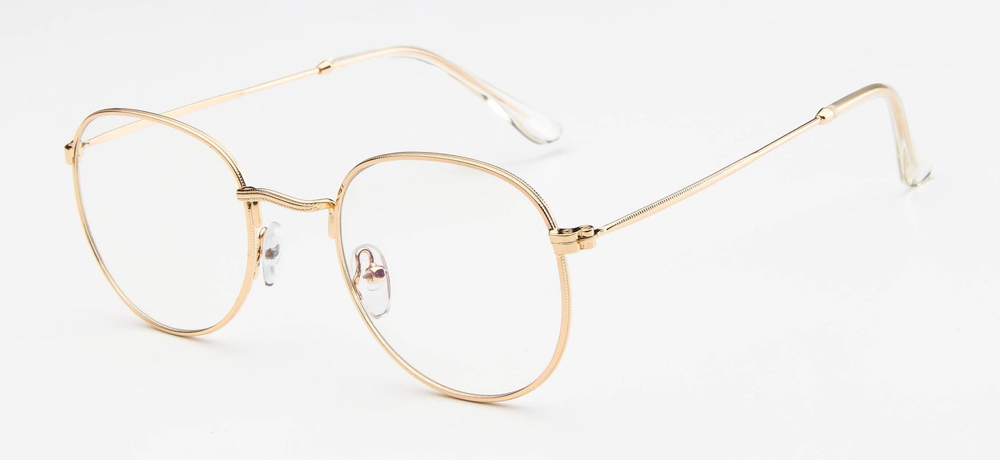 Sunglasses Women Round Glasses Metal Small Frame Eyeglasses