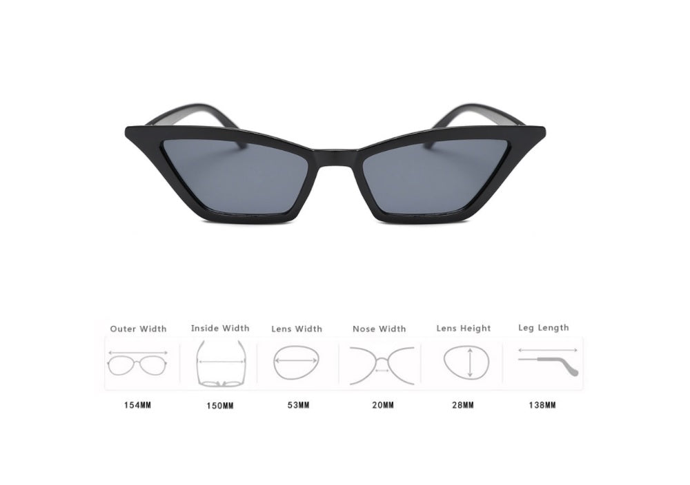 Vintage Classic and Stylish Sunglasses Women Cat Eye Luxury Brand Ladies Sun Glasses Retro Small