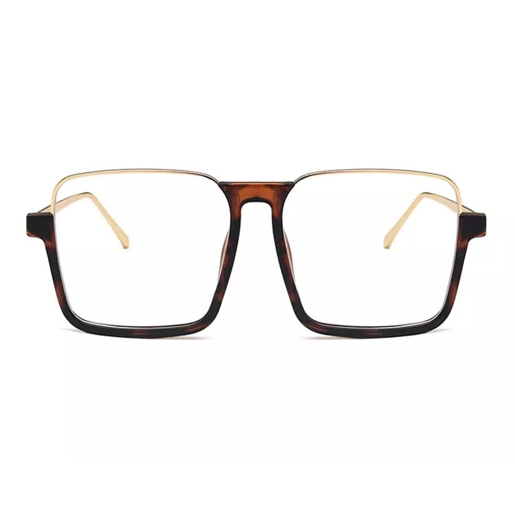 Oversized Half Frame Square Blue Light Blocking Classic and Stylish Computer Glasses Mens/ Womens