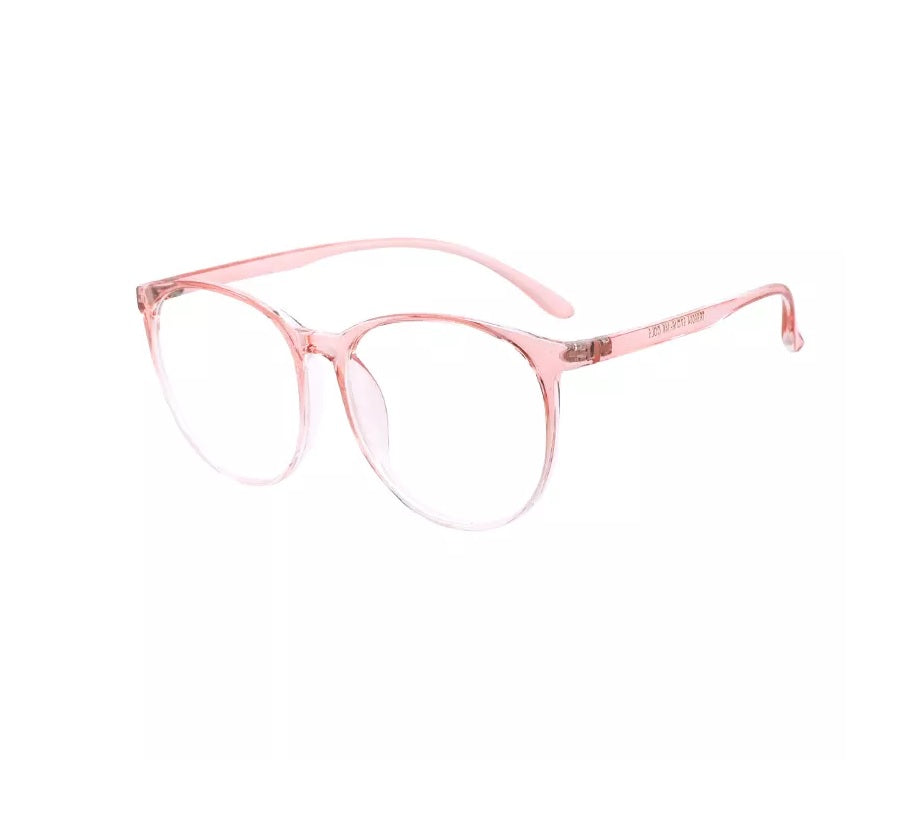 Crystal Plain Glass Light Round Transparent Glasses Frame For Men/Women