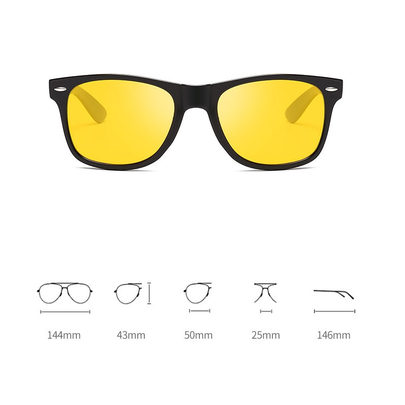 Yellow Lens Anti Glare Vision HD Night Driving Glasses Tinted Unisex Men&Women