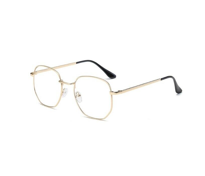 Metal Light Eyewear Oval Glasses PC Oversized Flat Glasses Womens/Mens