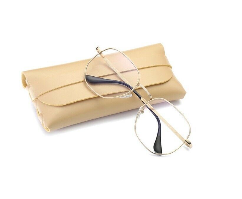 Metal Light Eyewear Oval Glasses PC Oversized Flat Glasses Womens/Mens