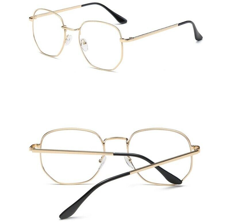 Metal Light Eyewear Oval Glasses PC Oversized Flat Glasses Womens/Mens