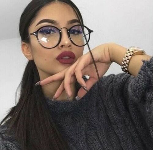 Fashion Oval Round Clear Lens Glasses Vintage Geek Nerd Retro Style Metal For Womens/Men