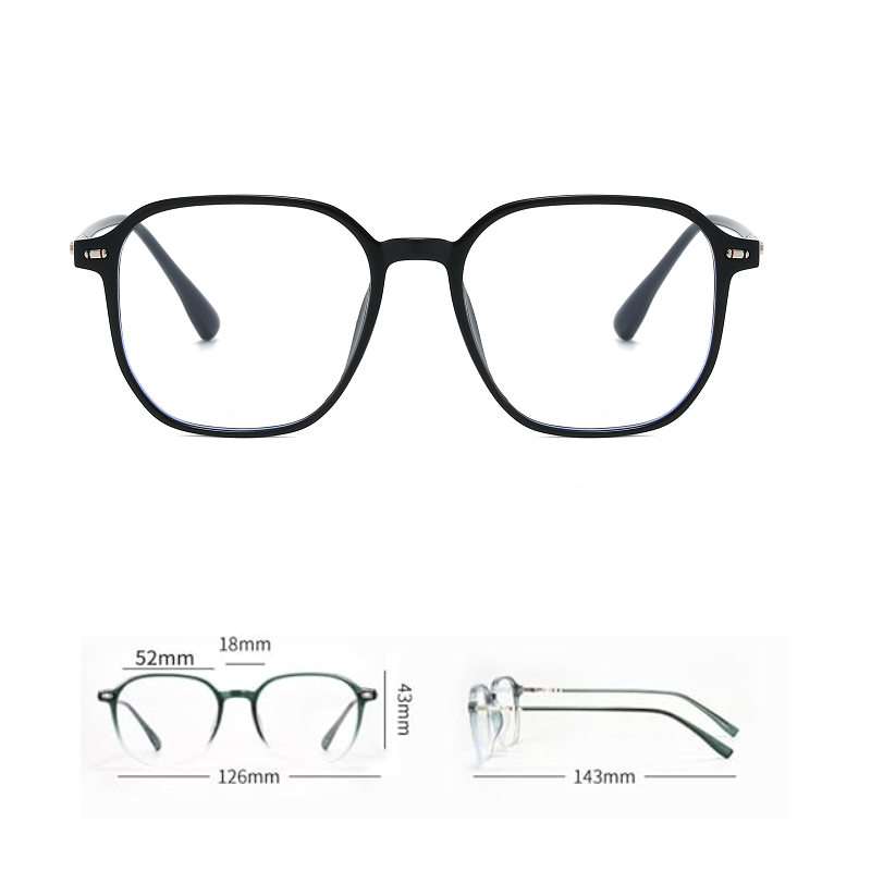 Square Anti Blue Light Computer Glasses Lightweight Retro Unisex Frame