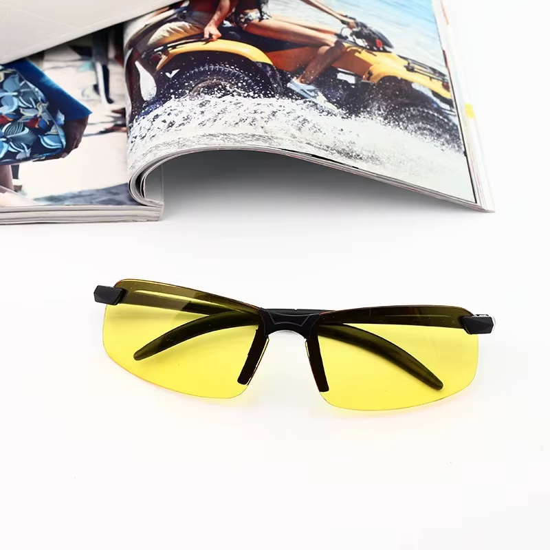 Yellow Night Driving Glasses Safety SunGlasses UV400 Anti Glare Wrap Around UK