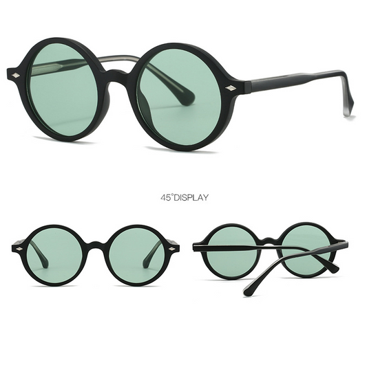 Metal Hinge Round Sunglasses | Unisex Retro Eyewear