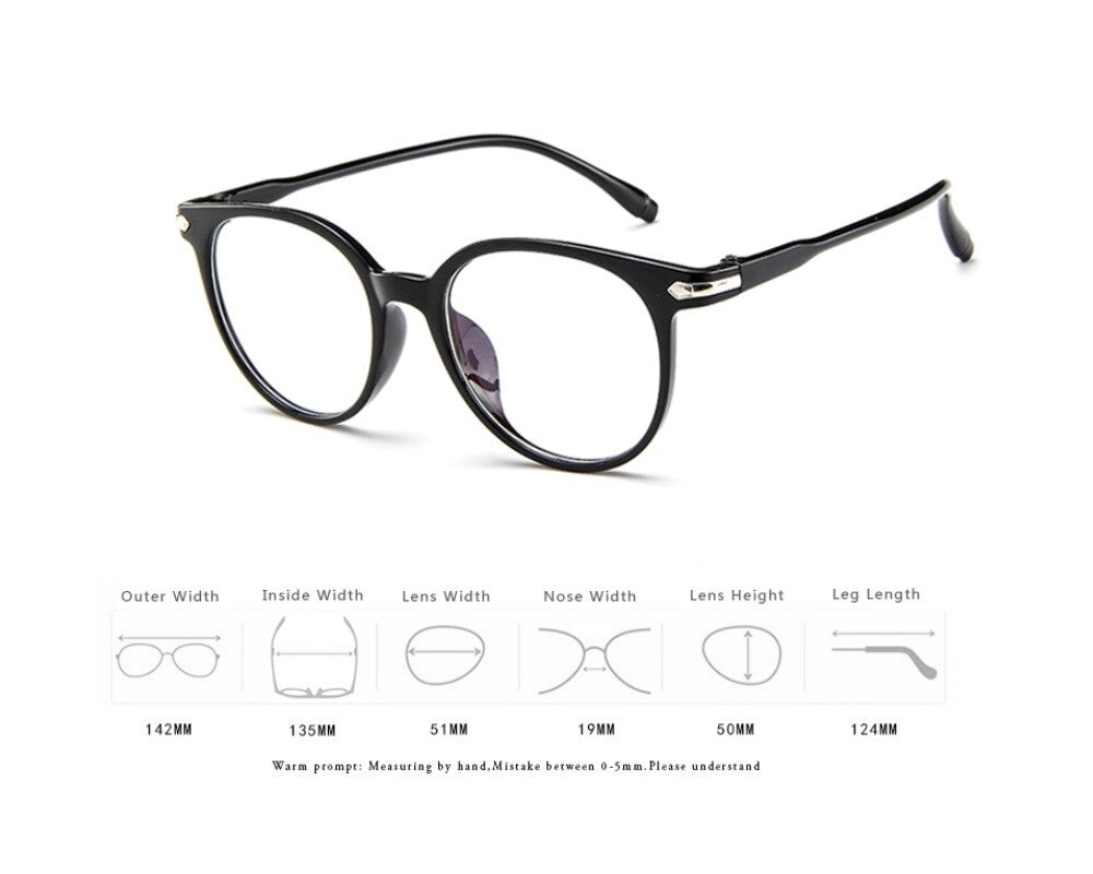 Gaming Glasses Blue Light Blocking Computer Round Vintage Eye wear Geek Anti UV