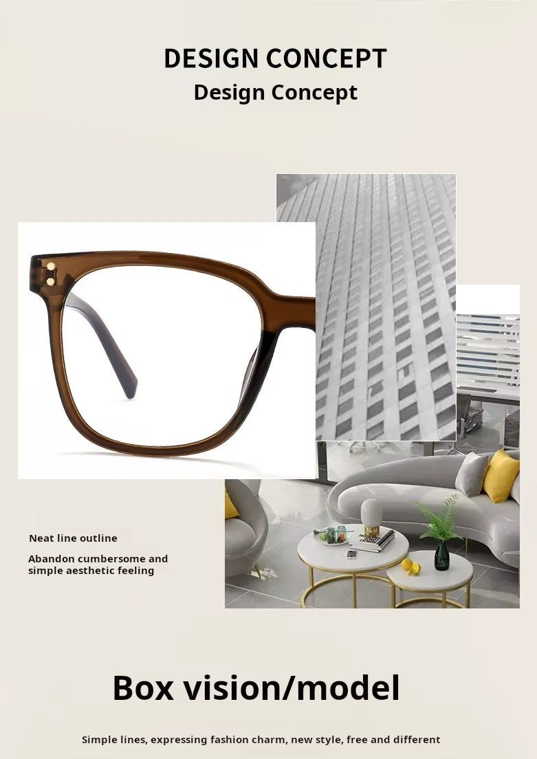 Classic Square Blue Light Filter Glasses Unisex Anti-Glare Eyewear for Computer