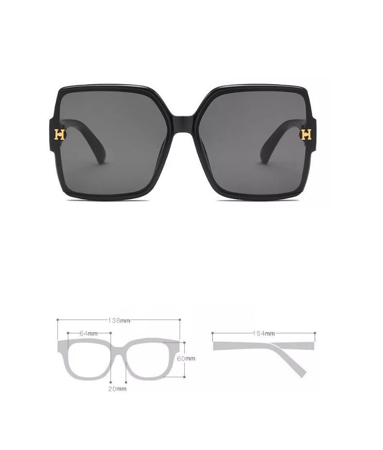 New Women's Sunglasses Oversized Style Trendy Large Square Frame