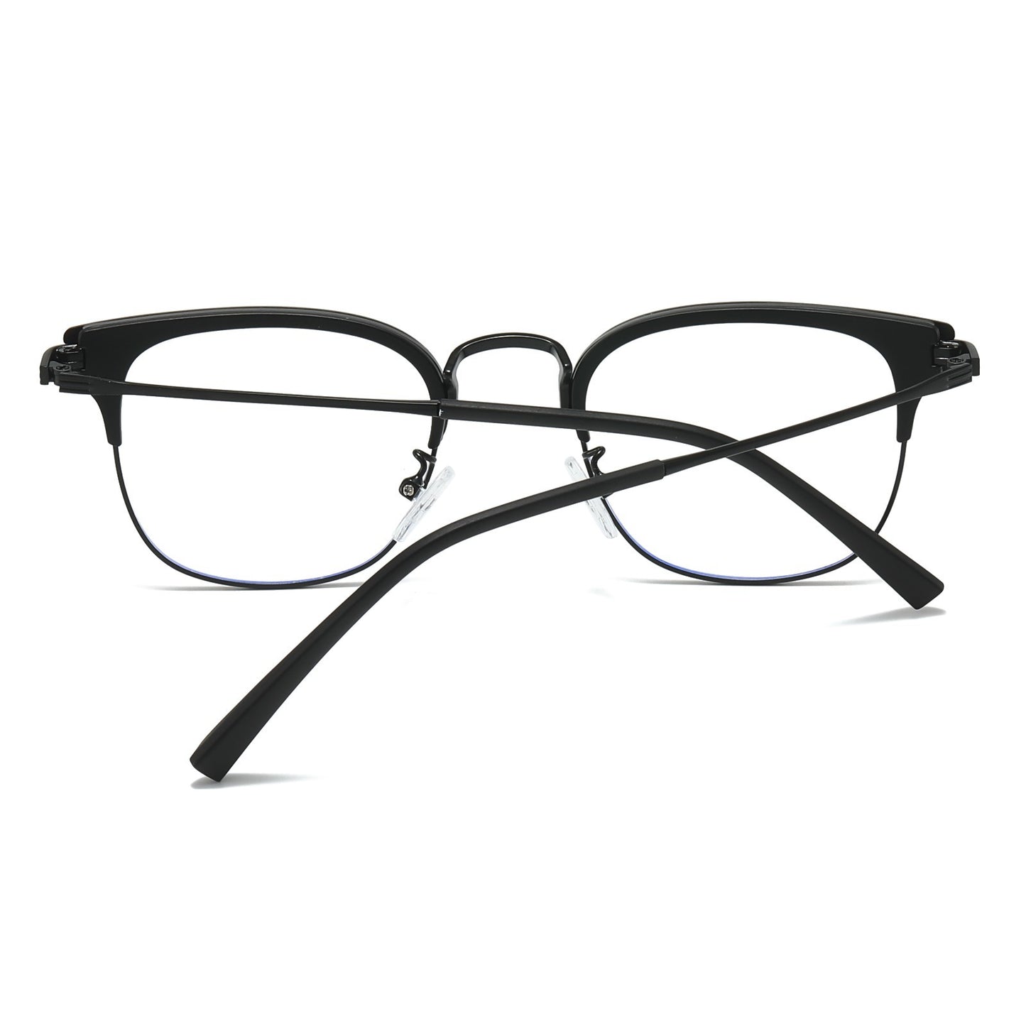 Unisex Retro Metal Square Frame Glasses – Blue Light Blocking for Work & Study