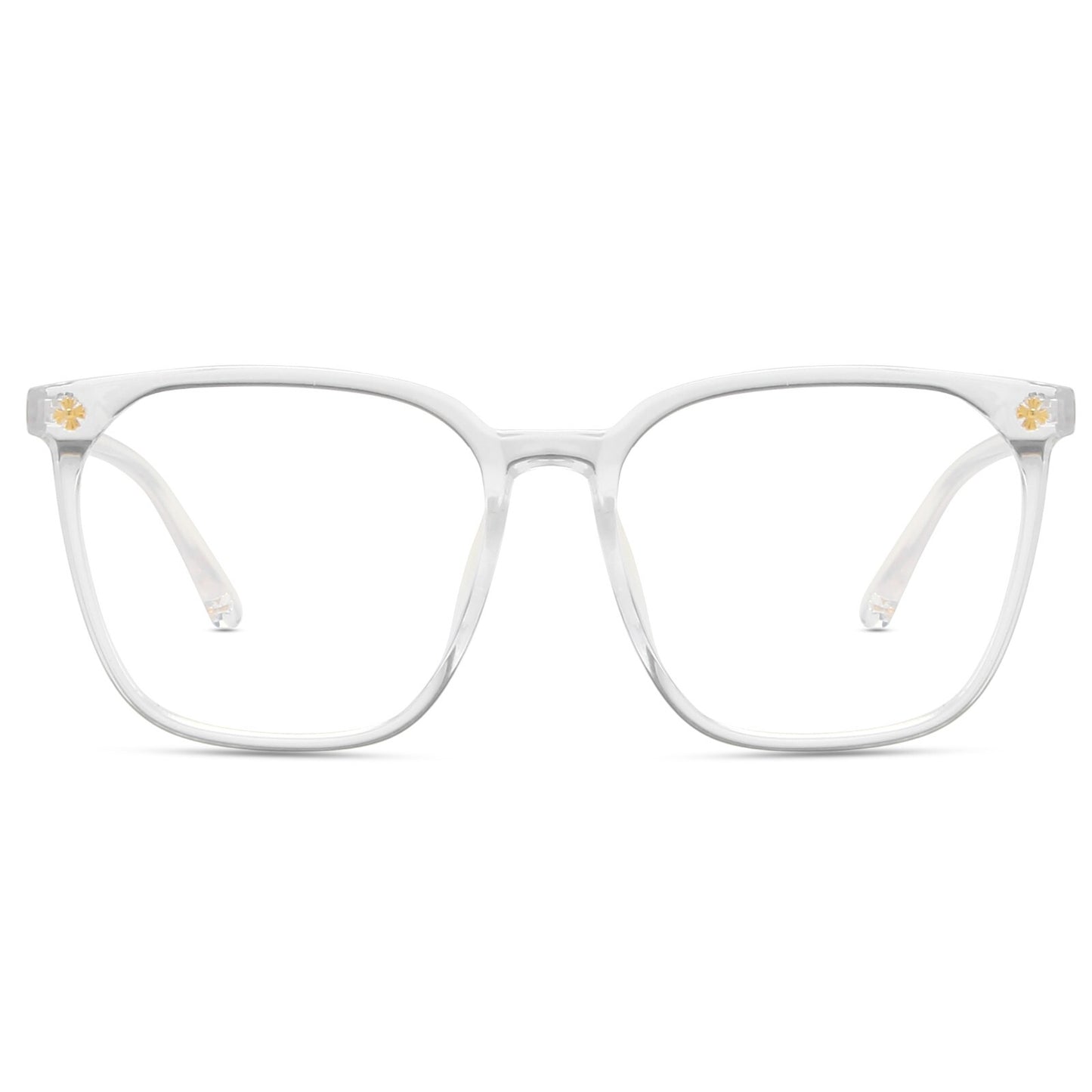 Large Square Frame Blue Light Blocking Clear Lens Nerd Geek Glasses Womens/Mens