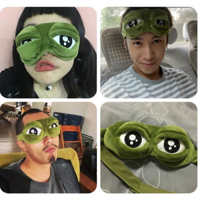 Pepe the frog Sad frog 3D Eye Mask Cover Sleeping Rest Sleep Anime Funny
