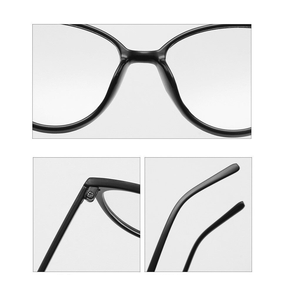 Women Black Hot Fashion Clear Lens Nerd Geek Glasses Retro Cat Eye Style