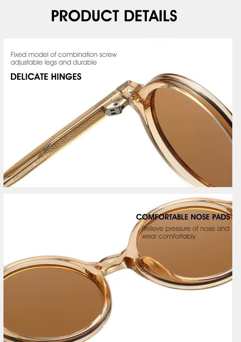 Metal Hinge Round Sunglasses | Unisex Retro Eyewear