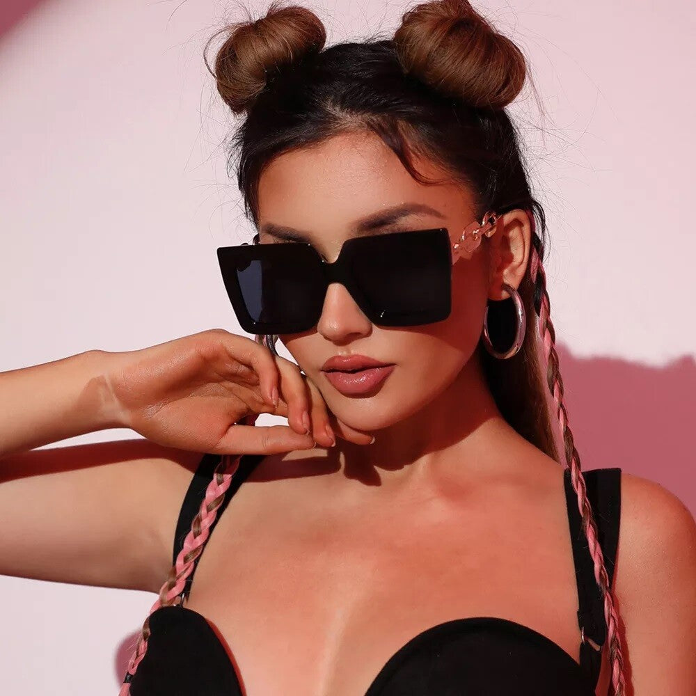 Large Oversized Ladies Women Sunglasses Desinger Big Frame Retro Vintage Fashion
