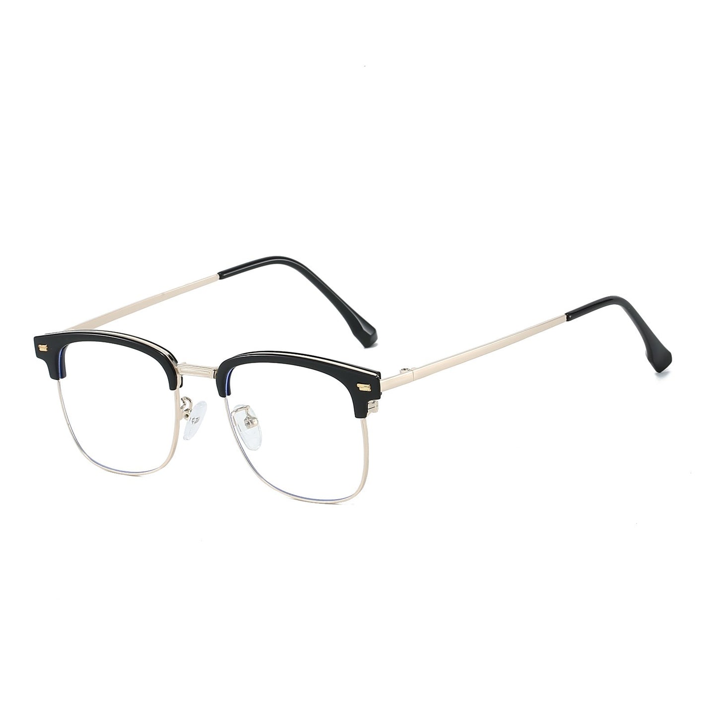 Unisex Metal Square Anti Blue Light Glasses – Eye Protection for Screens