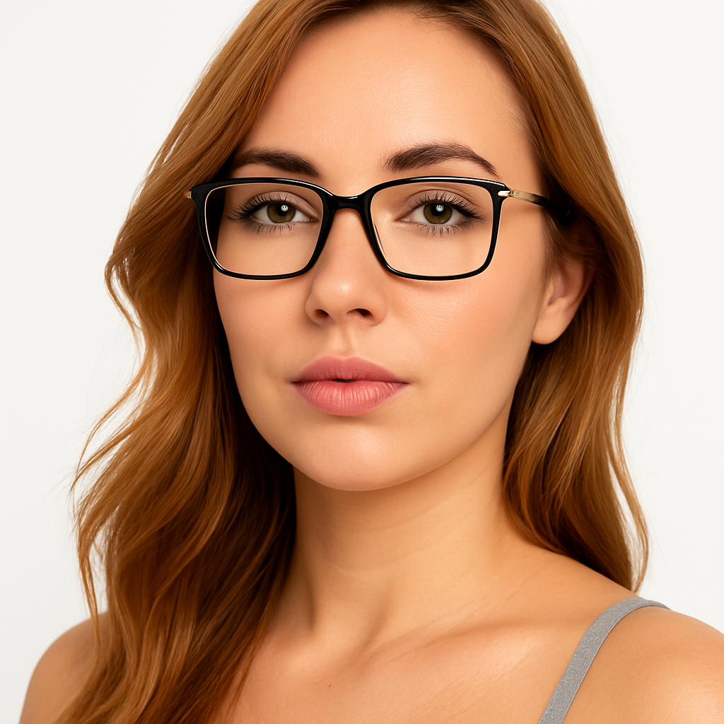 Black Square Anti Blue Light Glasses for Men and Women Classic Computer Eyewear