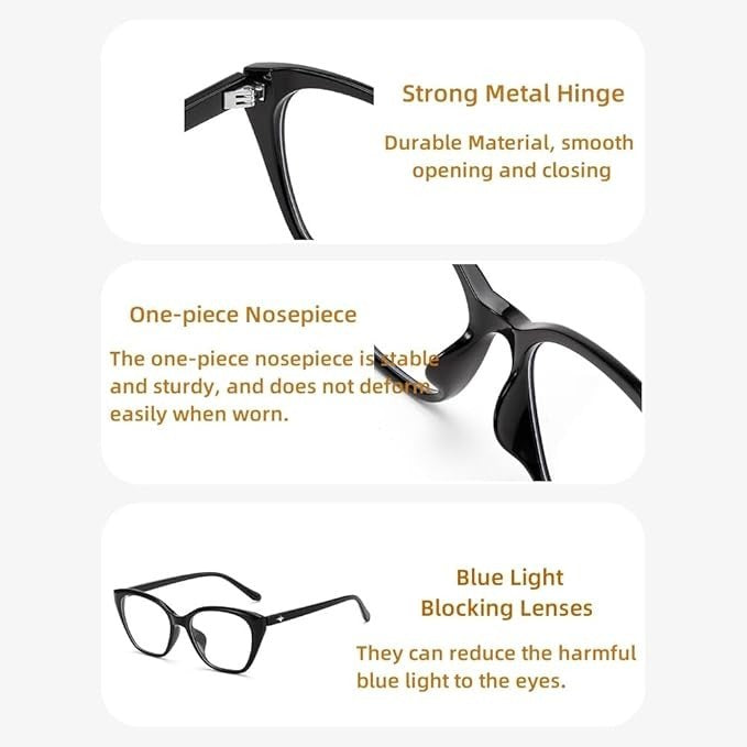 Cat Eye Glasses Women Anti Blue Light Blocking Computer Eyewear Fashion Glasses