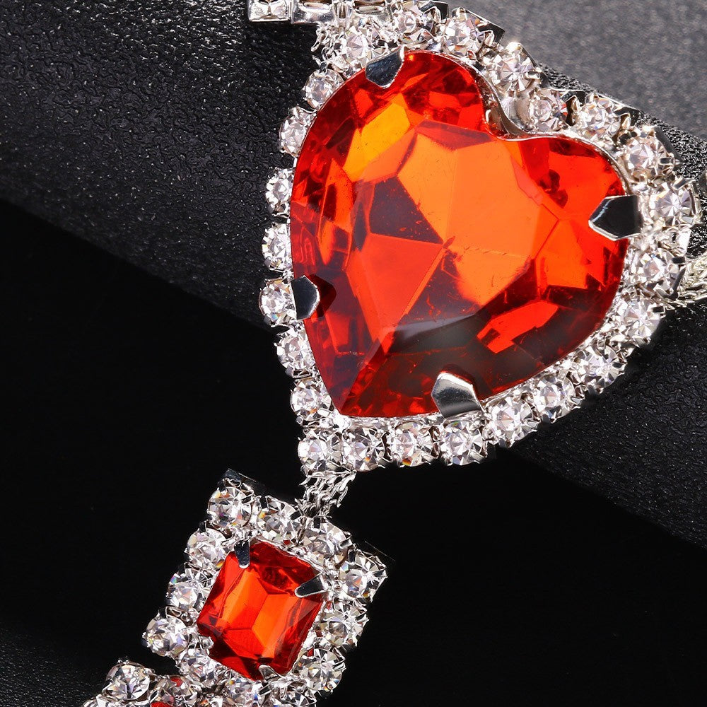 Women’s Crystal Heart G-String Thong – Sexy Lingerie Nightclub Underwear