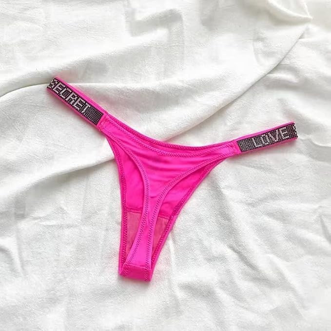 Women’s Thong Rhinestone Side Strap Lingerie