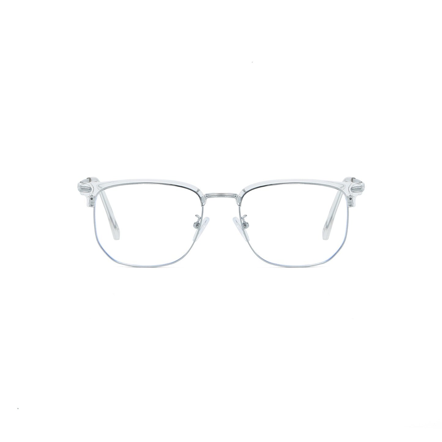 Unisex Classic Metal Square Glasses Anti Blue Light Lenses for Screen Protection