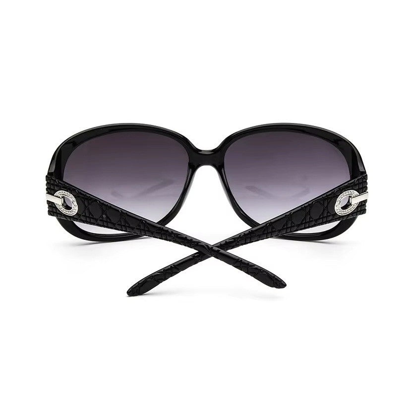Women's Oversized Black Sunglasses UV400 Gradient Lens Designer Style Fashion UK