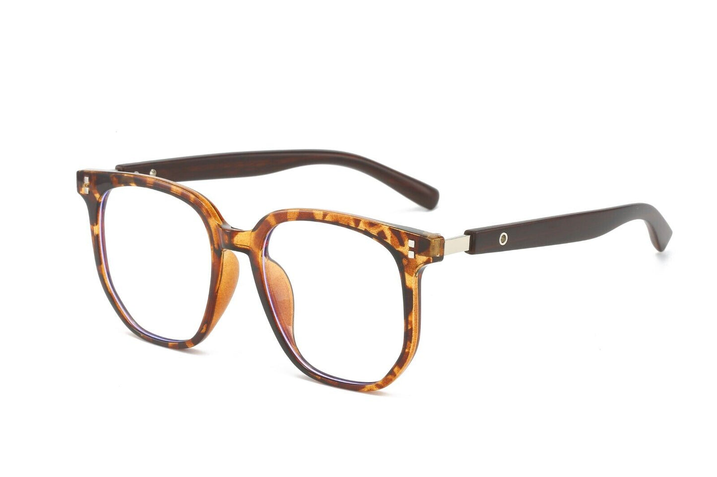 Eyeglasses Frames Trend Flat Glasses Men Women Wood Grain Legs Fashion Style