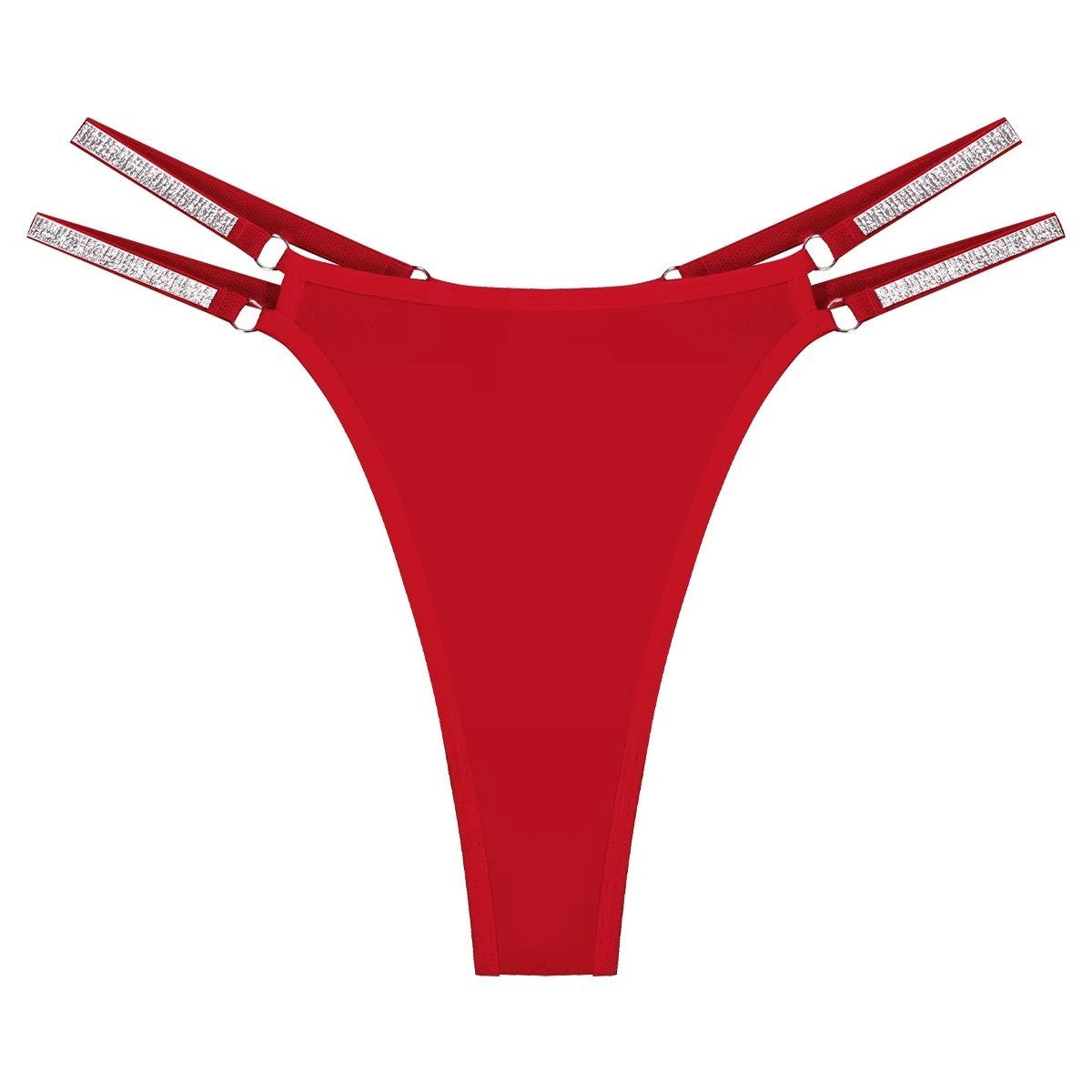 Women’s Thong Double Rhinestone Side Strap Lingerie