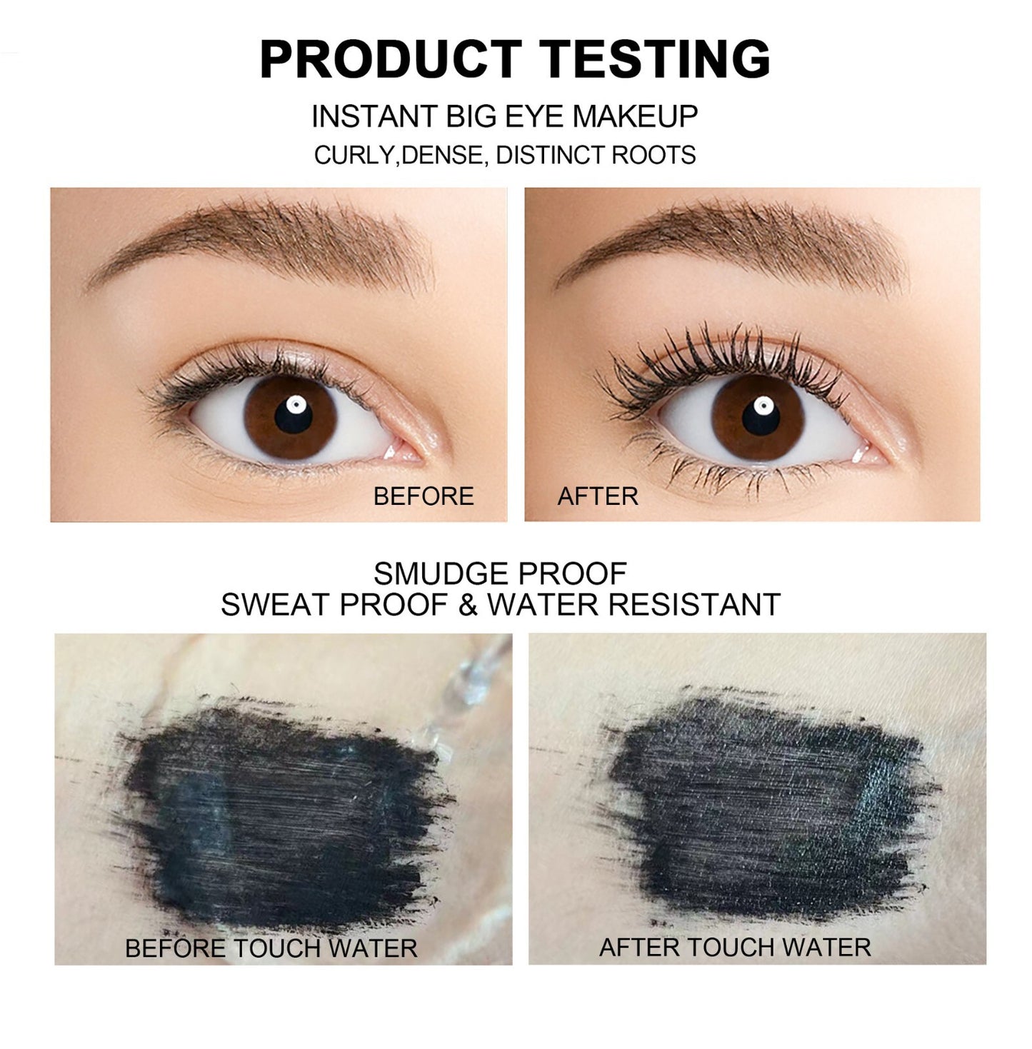 HANDAIYAN Curling Black Mascara Long Lasting Butterfly Brush Luxury Eye Makeup