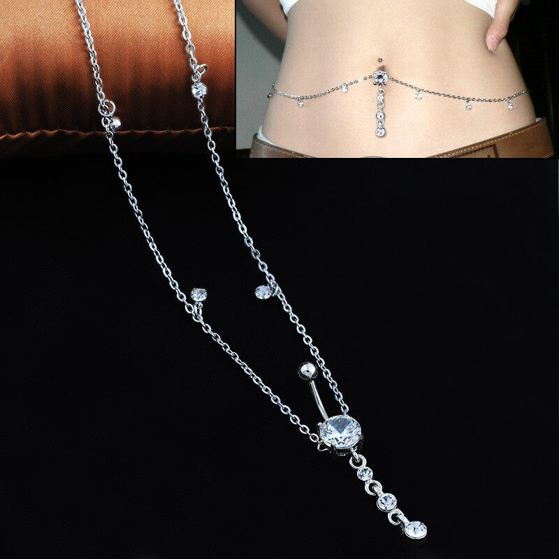 Beauty Crystal CZ Stone Navel Belly Button Ring Bar Body Piercing Jewelry UK