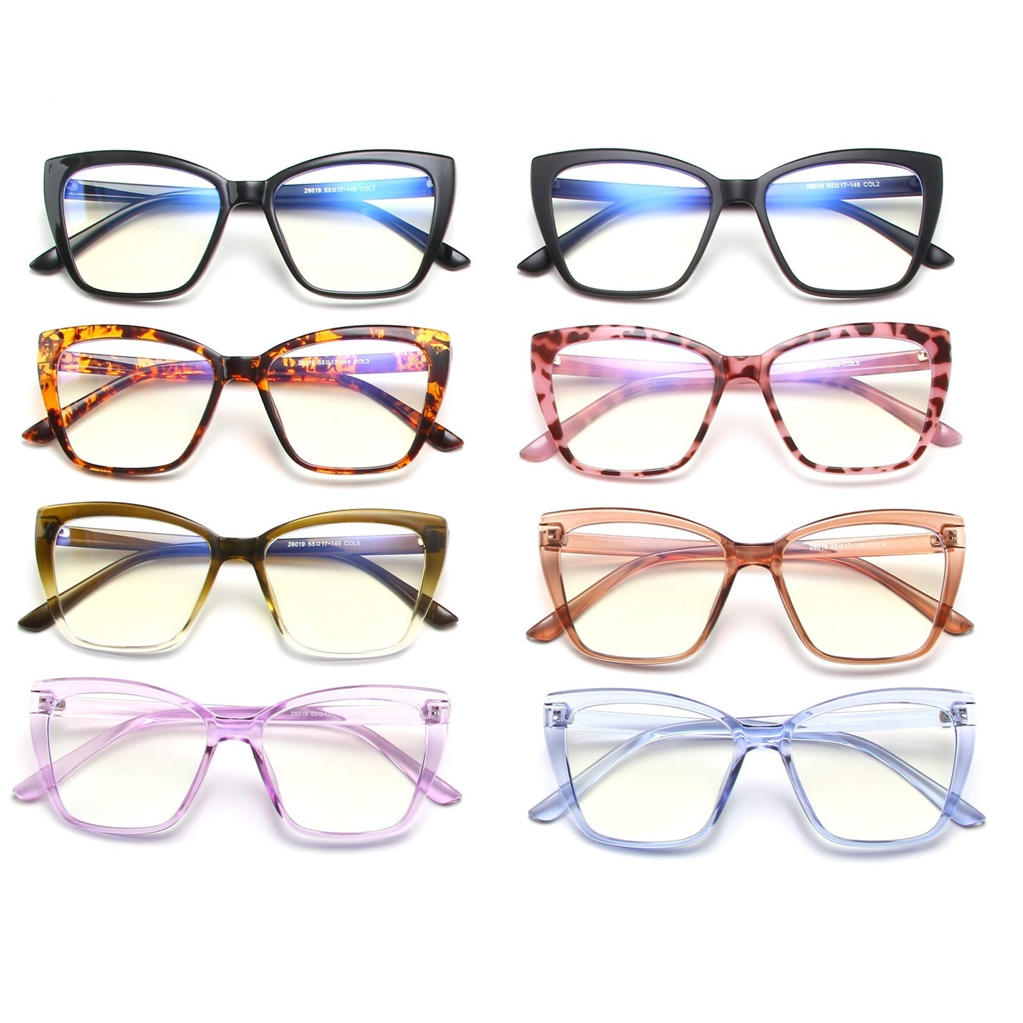 Cat Eye Frame  Anti Blue light Filter Lens Glasses For Womens