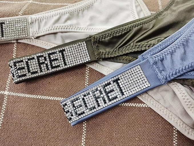 Women’s Thong Rhinestone Side Strap Lingerie