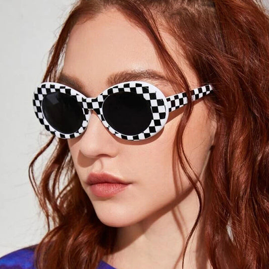 New fashion Kurt Cobain Oval Sunglasses Harajuku Men Vintage Retro Female