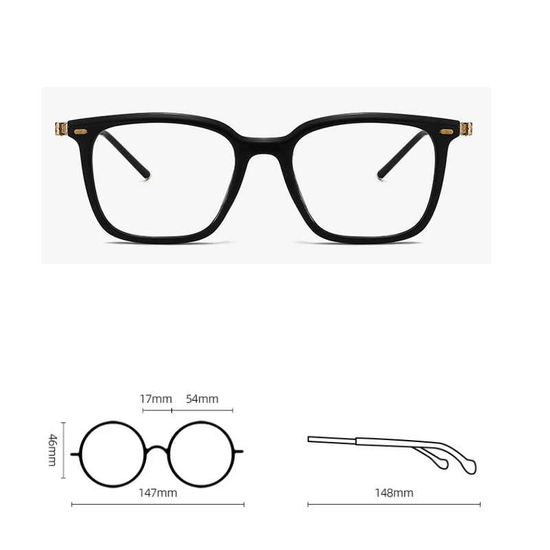 Trendy Square Blue Light Glasses Fashion Eyewear for Men and Women