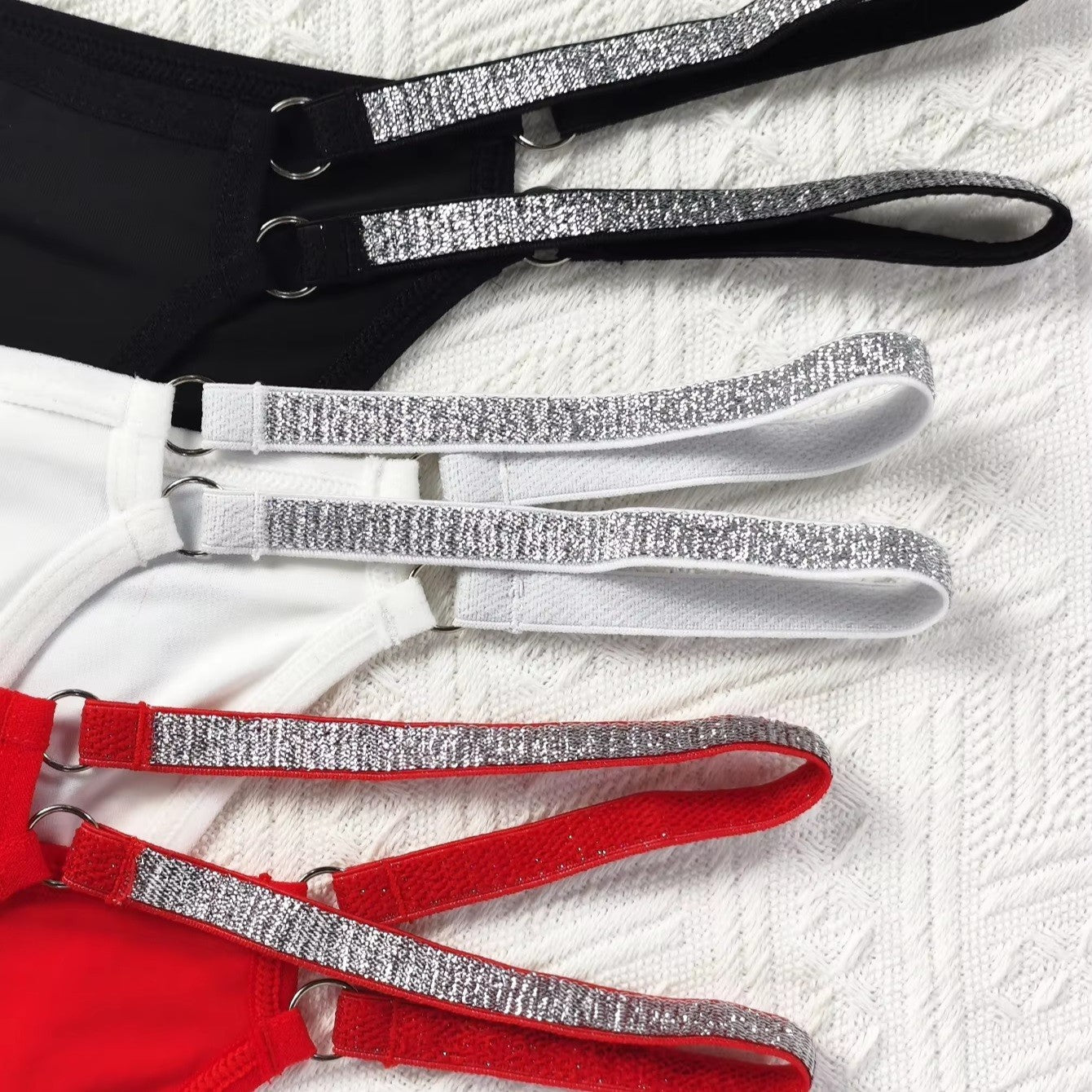 Women’s Thong Double Rhinestone Side Strap Lingerie