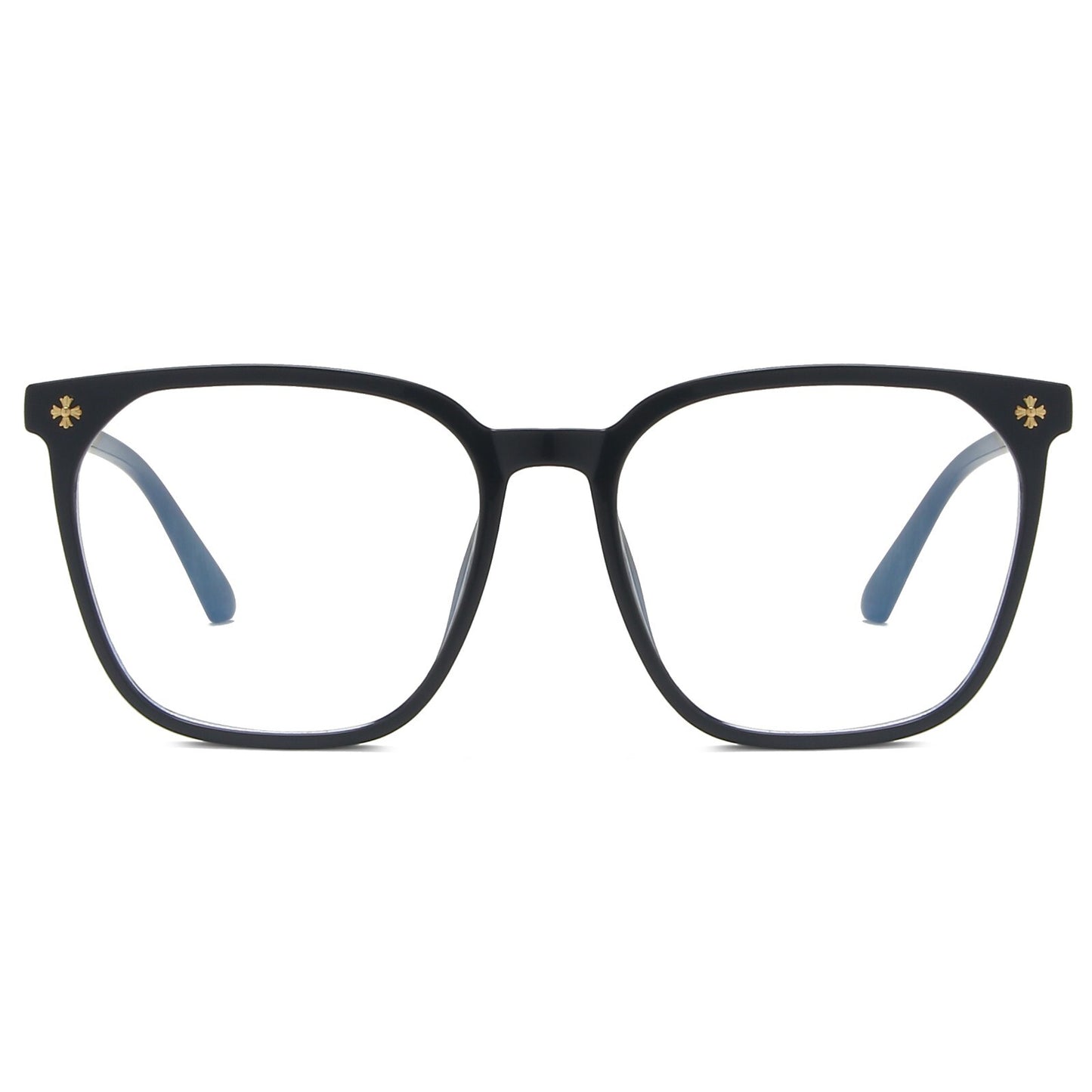 Large Square Frame Blue Light Blocking Clear Lens Nerd Geek Glasses Womens/Mens