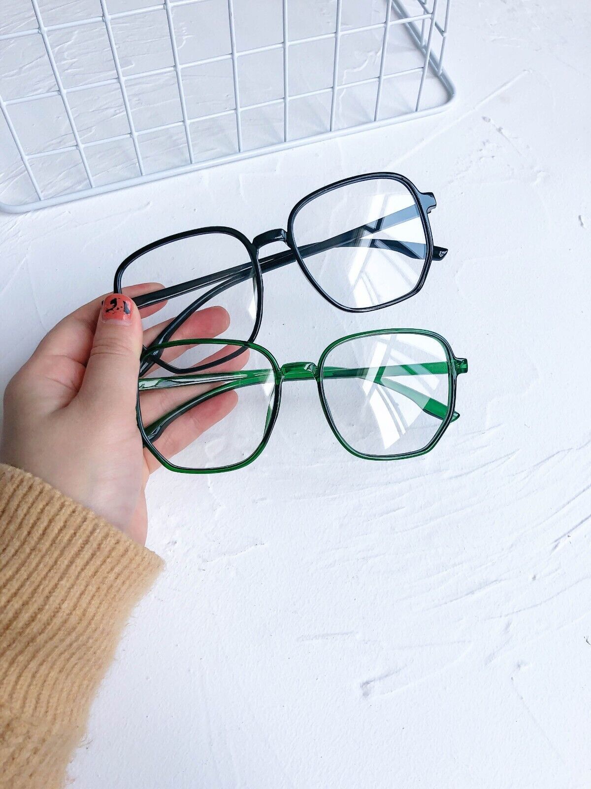 Large Oversized New Fashion Instagram TikTok Trend Polygon Glasses Unisex UK